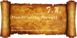 Thuránszky Marcell névjegykártya